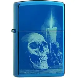 فندک اورجینال بنزینی زیپو مدل Zippo 29704 SKULL DESIGN