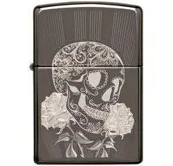فندک اورجینال بنزینی زیپو مدل Zippo 29883 FANCY SKULL DESIGN