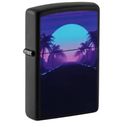 فندک زیپو اصل بلک لایت SUNSET BLACK LIGHT DES کد 49809