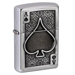 فندک زیپو اصل ACE OF SPADES EMBLEM کد 49637