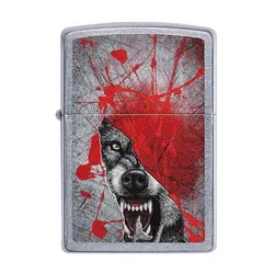 فندک اورجینال بنزینی زیپو مدل Zippo GRUNGE HOWLING WOLF |