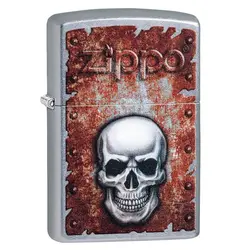 فندک اورجینال بنزینی زیپو مدل Zippo Rusted Skull Design