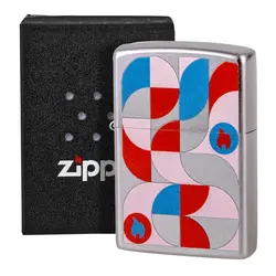 فندک زیپو اصل Zippo 205 geometric Design کد 48712