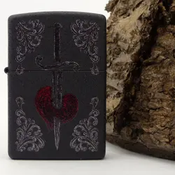 فندک زیپو اصل  Zippo HEART DAGGER TATOO DESIG کد 48617