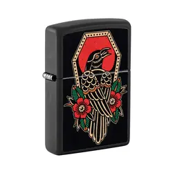 فندک زیپو اصل  Zippo CROW TATTOO DESIGN کد 48611