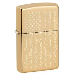 فندک زیپو اصل Zippo 254B PLEDGE OF ALLEGIANCE D کد 49585