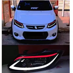 چراغ جلو اسپرت ساینا مدل لکسوس ابرو قرمز