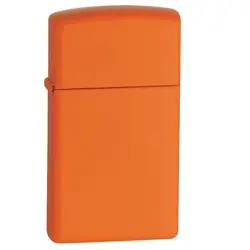 فندک اورجینال بنزینی زیپو مدل Zippo 1631 SLIM ORANGE MATTE | Zudlux.com