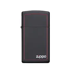 فندک اورجینال بنزینی زیپو مدل Zippo Slim BLK MATTE Border-1618ZB