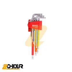 ست آچار آلن سرگرد 9 عددی رونیکس مدل Ronix RH-2043