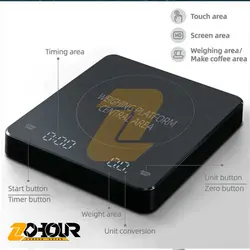 ترازو دیجیتال و اسکیل تایمردار قهوه 3 کیلویی دقت 0.1 COFFEE SCALE