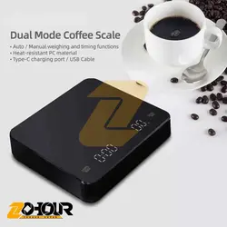 ترازو دیجیتال و اسکیل تایمردار قهوه 3 کیلویی دقت 0.1 COFFEE SCALE