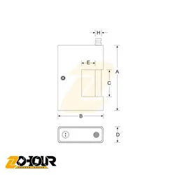 قفل کتابی روپوشدار کلید معمولی مدل 900 PARS S