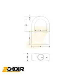 قفل آویز برنجی 70 پارس PARS