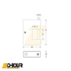 قفل کتابی روپوشدار کلید چهارپر مدل 1000 PARS SX