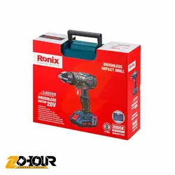 کیت دریل شارژی 20 ولت براش لس صنعتی رونیکس مدل Ronix 8905k