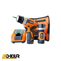 دریل شارژی 12 ولت (به همراه چراغ قوه) آاگ مدل AEG BS12C2LIKIT2B