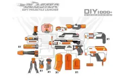 تفنگ اسباب بازی سایز بزرگ شارژی مدل BLASTER کد SB533