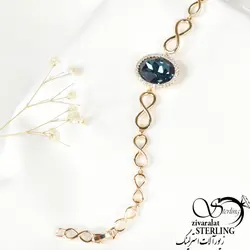 دستبند برند ژوپینگ نگین سوارسکی آبی