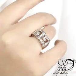 انگشتر طرح ورساچ نگین اتمی