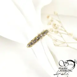 انگشتر استیل نگین مشکی