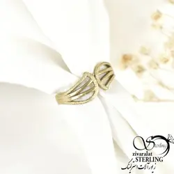 انگشتر طلاروس فری سایز طرح بادبزنی