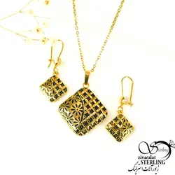 نیمست مربع طرح سیاه قلم