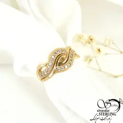 انگشتر طلاروس طرح موجدار