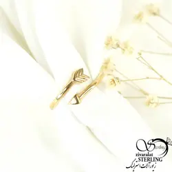 انگشتر طلاروس طرح تیر کمان فری سایز