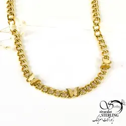 گردنبند کارتیه با پروانه برند استیل