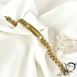 دستبند رولکس طلایی برند استیل