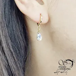 گوشواره آویز اشکی ژوپینگ طرح طلا