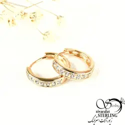 گوشواره ژوپینگ نگین اتمی طرح طلا