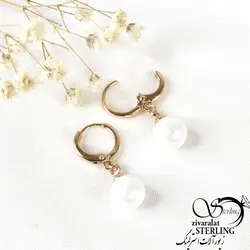 گوشواره ژوپینگ آویز مروارید طرح طلا