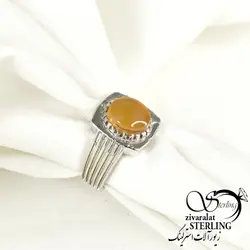 انگشتر اسپرت با سنگ شرف الشمس نقره 925