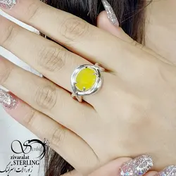 انگشتر رکاب طرح کلاسیک سنگ شرف الشمس