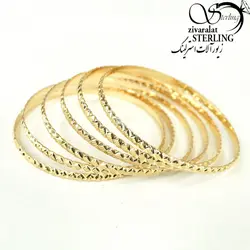 النگو طلاروس طرح لوزی روکش طلا