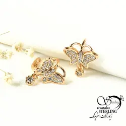 گوشواره پروانه برند ژوپینگ - فروشگاه زیورآلات استرلینگ