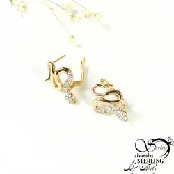 گوشواره ماری ژوپینگ روکش طلا - فروشگاه زیورآلات استرلینگ