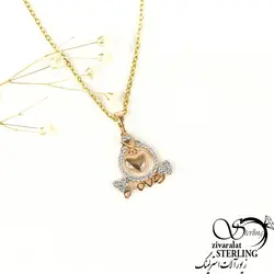 گردنبند love برند ژوپینگ قلب دار - فروشگاه زیورآلات استرلینگ