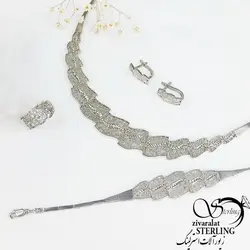 سرویس نقره طرح جواهر با عیار925 کد 10678