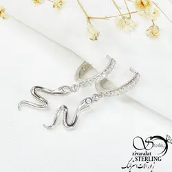 گوشواره ماری نقره ساخت ایتالیا کد 10665