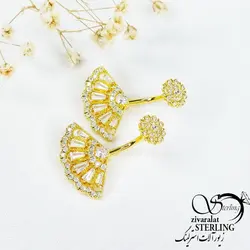 پیرسینگ ناف جواهری طرح بادبزن کد 10710