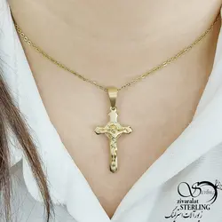 گردنبند صلیب طرح کلاسیک برند استیل کد 10928