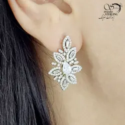 گوشواره جواهری با نقره925 کد 11968