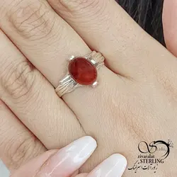 انگشتر نقره رکاب 4چنگ 925 عیار کد 12114