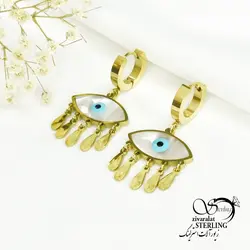 گوشواره زنانه چشم نظر آویز اشکی