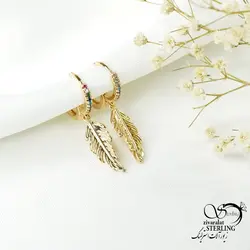 گوشواره زنانه طرح برگ