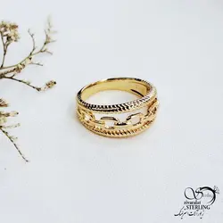 خرید و قیمت انگشتر طرح طلا برند ژوپینگ با کد 13389 | خرید انگشتر مردانه استیل با سنگ عقیق سایت