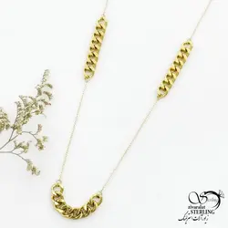 خرید و قیمت گردنبند استیل کارتیر با کد 13375 | خرید گردنبند استیل love با نگین اتمی در فروشگاه زیورآلات استرلینگ